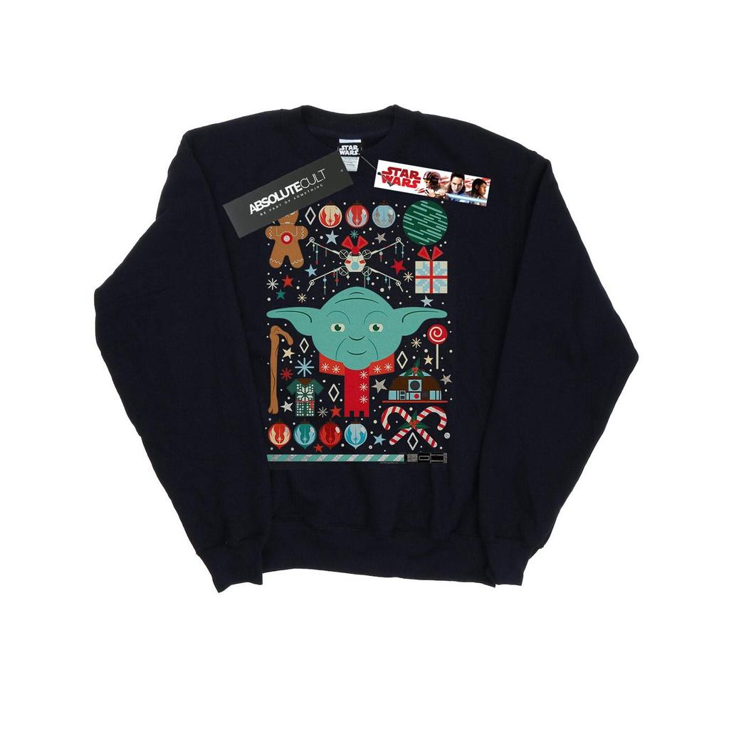 STAR WARS Boys Yoda Christmas Sweatshirt