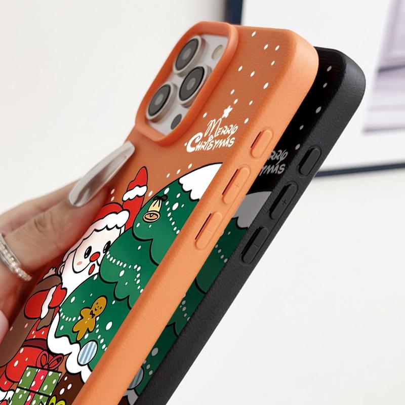 Świąteczny prezent Etui na telefon dla iPhone Air 17 16 Pro Max 15 14 13 12 Pro Max 11 16e Wstrząsoodporne Miękkie Silikonowe Pokrowiec z Teksturą Skóry