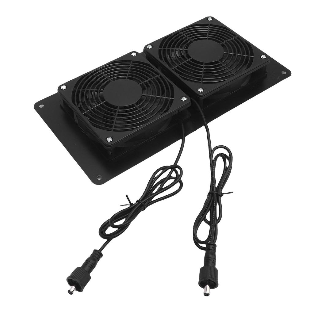 Solcelledrevet dobbel avtrekksvifte 2200 o/min Solcelledrevet ventilasjonsvifte for hønsehus, kjæledyrhus, skur