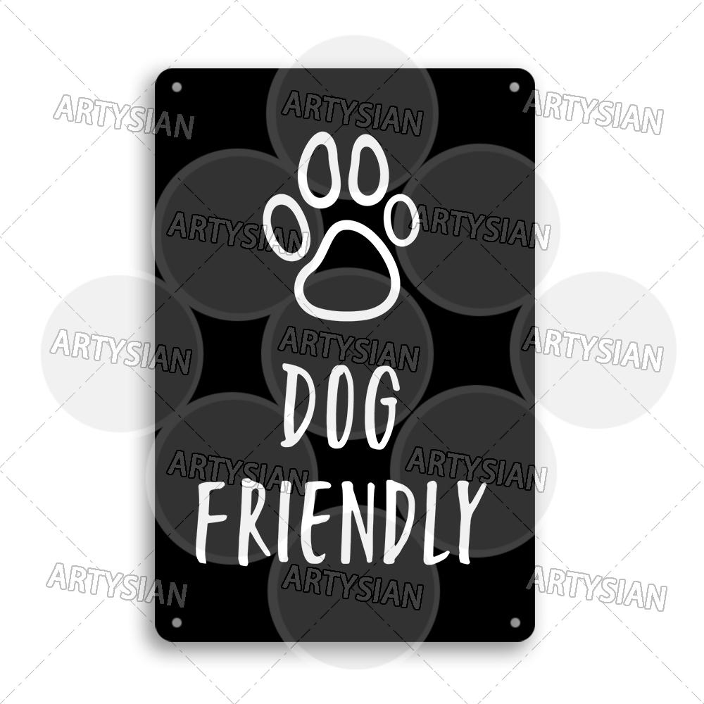 Beware of Dog Warning Metal Sign No Dogs Allowed Do Not Leave Dog Pet safety Dog Friendly Café Guide Dods Welcome Plaque