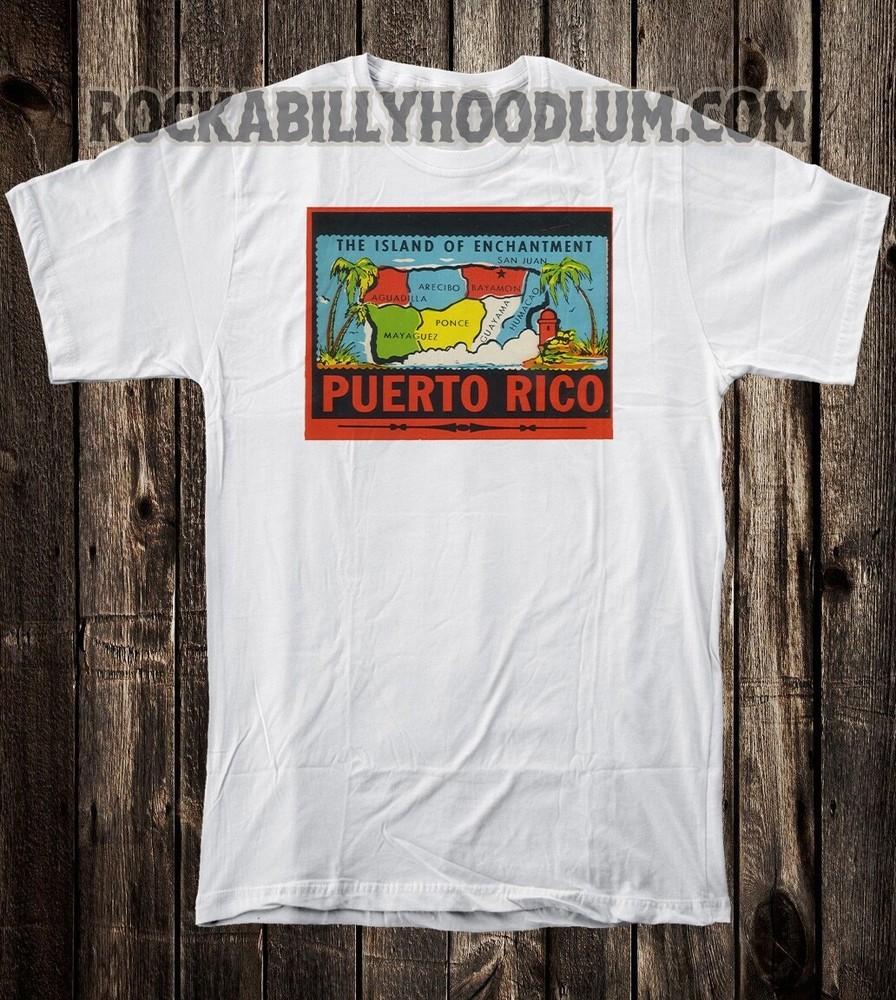 Retro Travel Tee T Shirt 100% Cotton Tourist Puerto Rico Land Of Enchantment Unisex T-Shirt XXXL