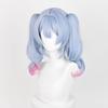 LAOBAO Rabbit Hole Cosplay Twin Light Blue and Pink Mixed Color Long Curly Heat Costume Accessory for and More Wig, Tail, Mesh, Gradient, Wig,