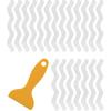 20-Pack Clear Bathtub Stickers Non-Slip, Wave-Shaped Shower Decals with Scraper, Peel-and-Stick Tub Treads for Kids & Elders, Removable, No-Residue,