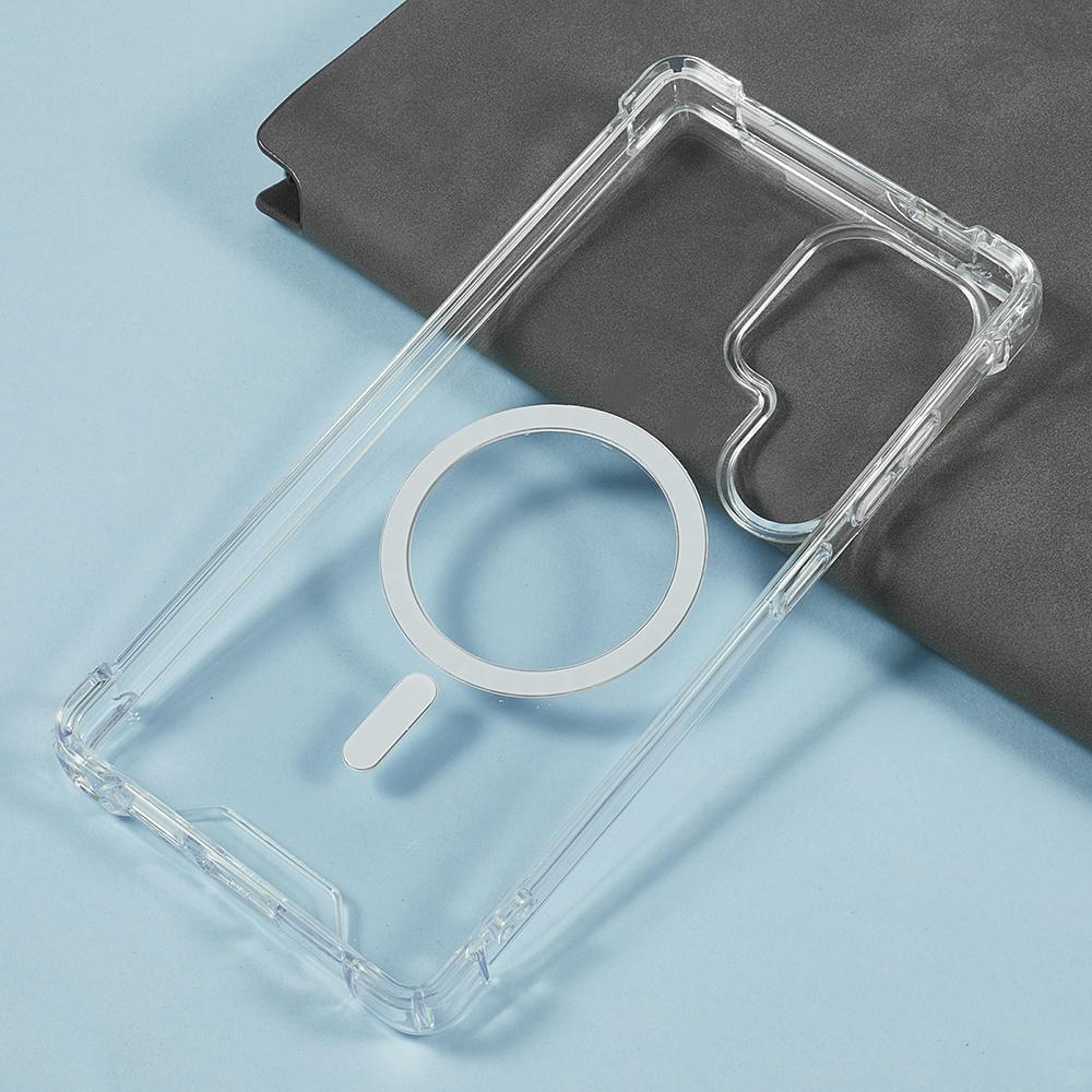 For Samsung Galaxy S25 Ultra Clear Phone Case Compatible with MagSafe 1.5mm Shockproof Back Cover