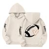 Kids Hooded Pullover Long Sleeve Sweatshirt with Letter Print for Everyday Wear