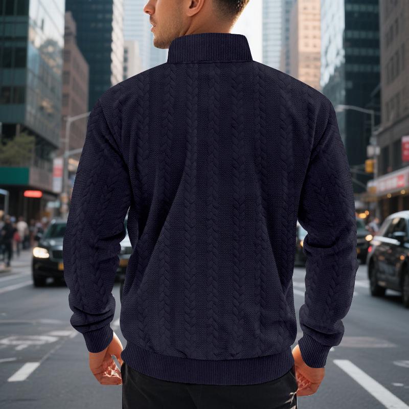 American Retro Patchwork Stand Collar Zipper Pullover Hoodie