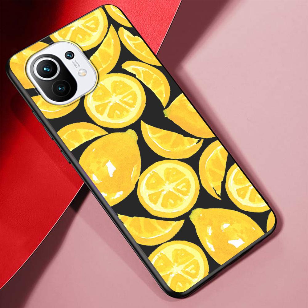 

Роскошный чехол Flamingo Fruits для Xiaomi 12S Ultra 12 Pro Mi 11 Lite 12X 9T Note 10 10T 9 SE Чехол для телефона Силиконовый Черный Мягкий Xiaomi 12