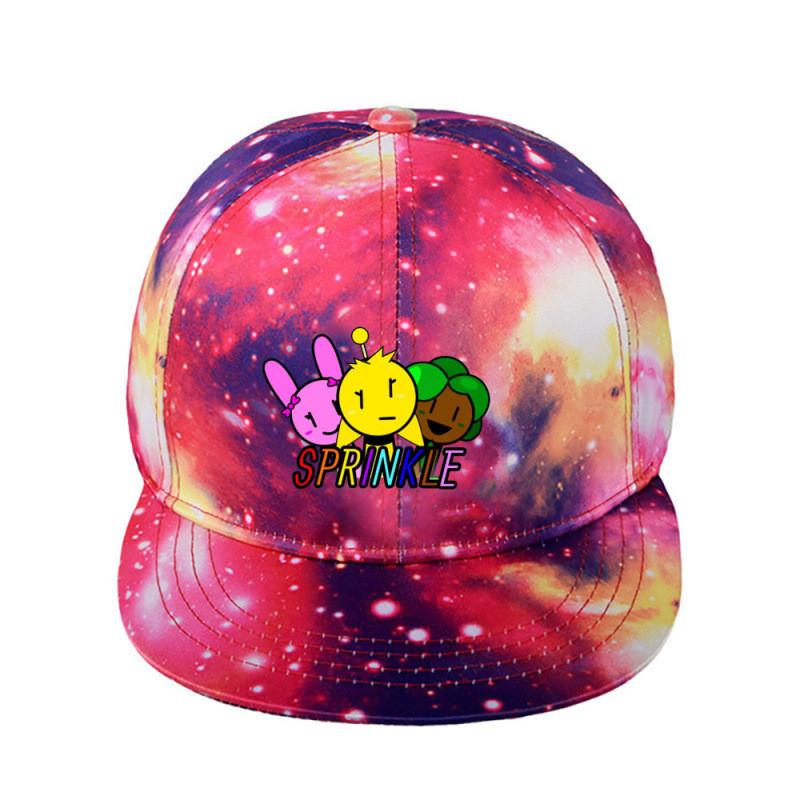 Sprunki Printed Fashion Baseball Cap Adjustable Starry Sky Design Wide Brim Hat
