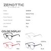 ZENOTTIC Acetate Anti Blue Light Blocking Glasses Retro Round Computer Gaming Goggles Eyewear CR-39 Clear Lens Optical Spectacle