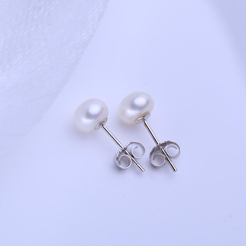 FEEYOO Ohrringe aus natürlichem Süßwasser, niedliche kleine Perlen, für Damen und Mädchen, modisch, klassisch, Ohrstecker, Büroschmuck