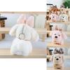 Soft Animal Plush Keyring With Bow Accent For Backpack Charm And Daily Use