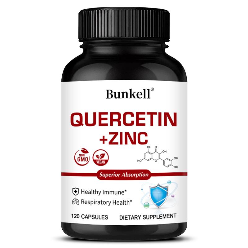 

Quercetin+Zinc Dietary Supplement, Superior Absorption, 120 Capsules Per Bottle 120 Capsules