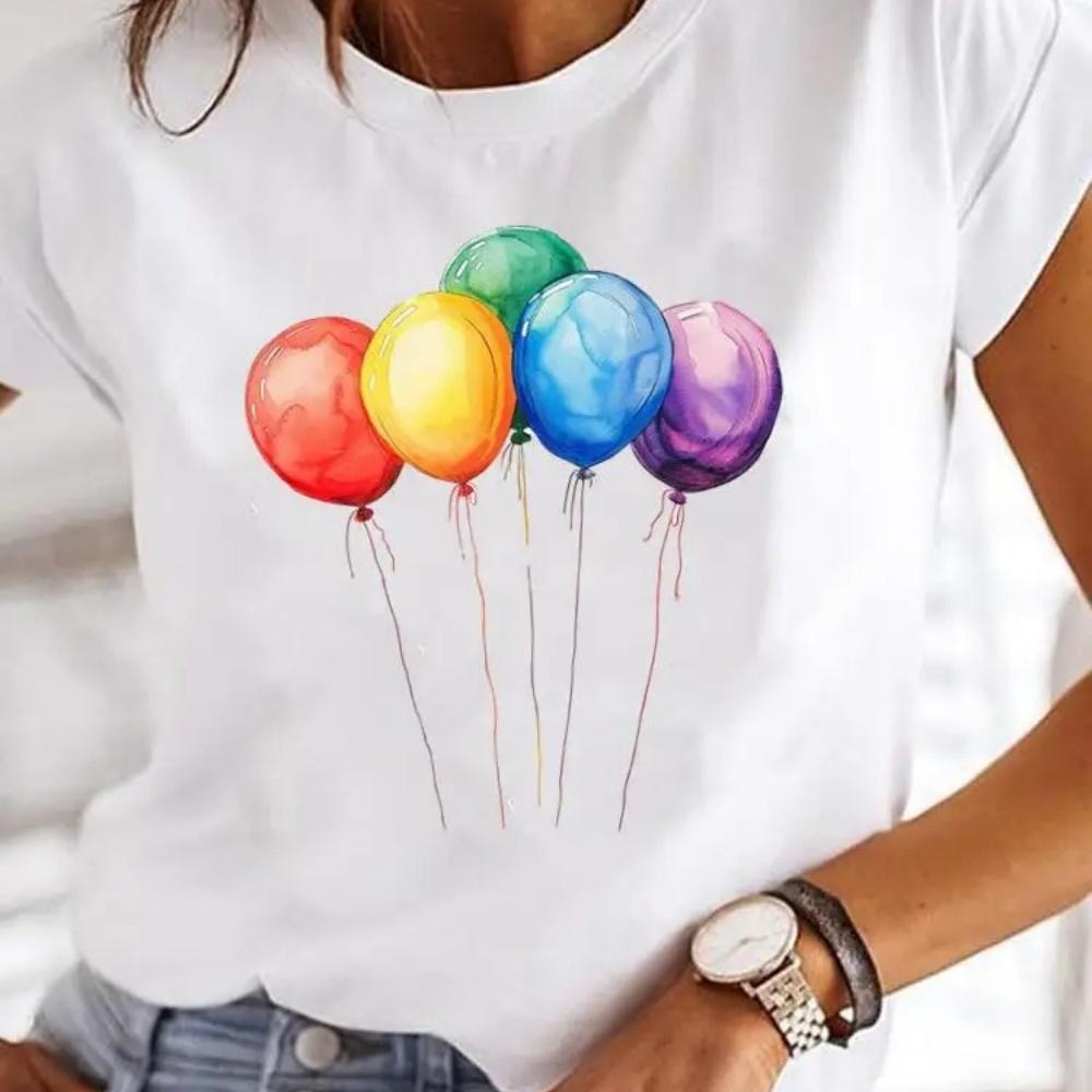 Butterfly Trend 90s Casual Top Clothes Female Short Sleeve Print Tshirts Fashion Oneck T Clothing for Women Graphic Tee