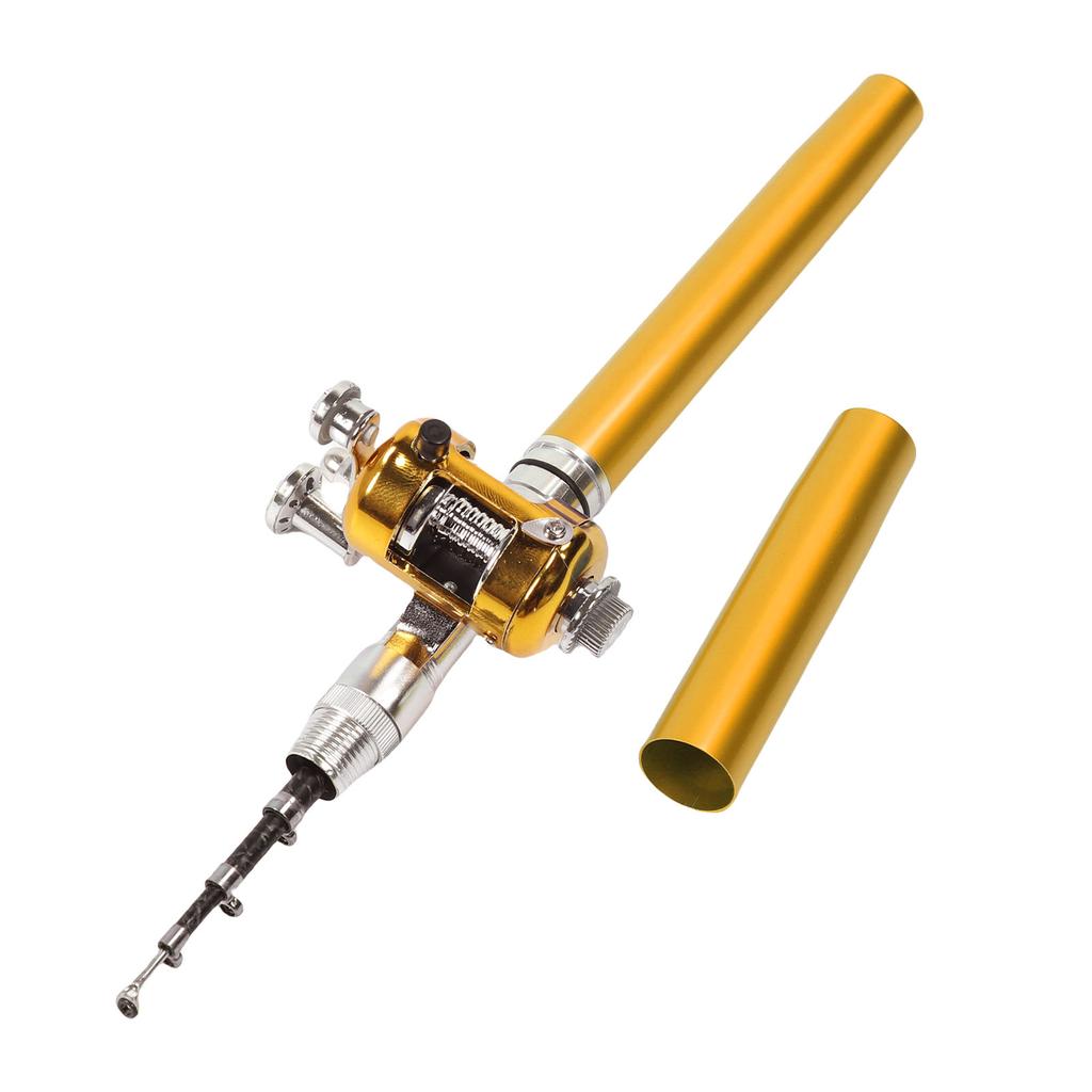 Miniature Pen Fishing Rod Portable Size Fishing Pole with Reel Wheel for Outdoor