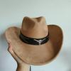 new western cowboy hat men suede hat wide brim cowboy hat with belt viet knight hat women sun protect cowgirl hat light hat