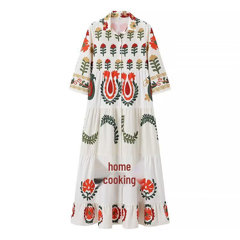 Summer 2024 Women's Floral Print Long Dress