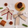 10Pcs Christmas Bows Xmas Tree Hanging Ornament Decorations for Home DIY Wreath Bowknot Noel Navidad New Year Gift Wrap