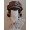 New Original Handmade Cloud Hat Beret Autumn and Winter Warm Brown Newsboy Hat Korean Version Japanese Style Versatile and Small Face