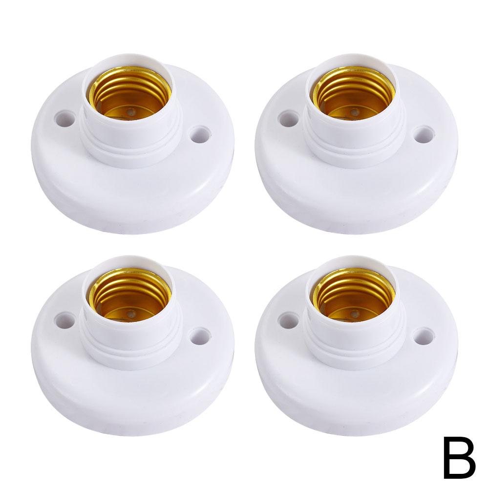 E27 Screw Cap Socket White Ceiling Lamp Holder Home Light Bulb Holder Lamp Socket Bulb Accessories