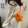 Multifunctional Drawstring Small Square Bag Zipper Water Bottle Bag Single Shoulder Bag  Girls