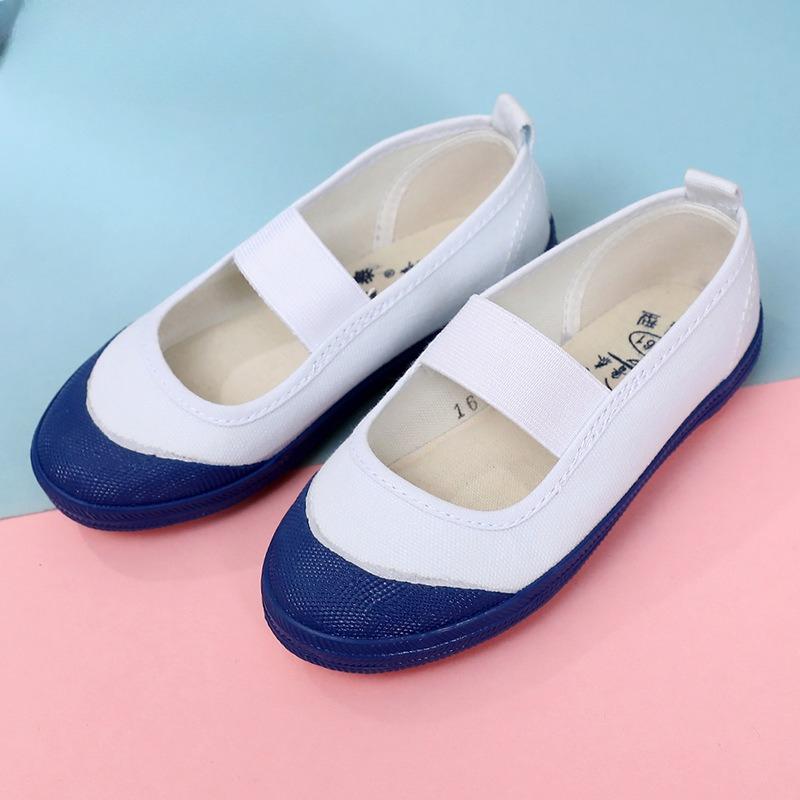 Sapatos de Dança para Crianças Tênis de Lona Respiráveis para Bebês Sapatos Brancos para Ginástica Indoor Fantasias Sapatos de Lona para Dança