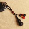 Retro Mobile Phone Pendant Polished Rosewood Car Keychain  Key Chain Decoration