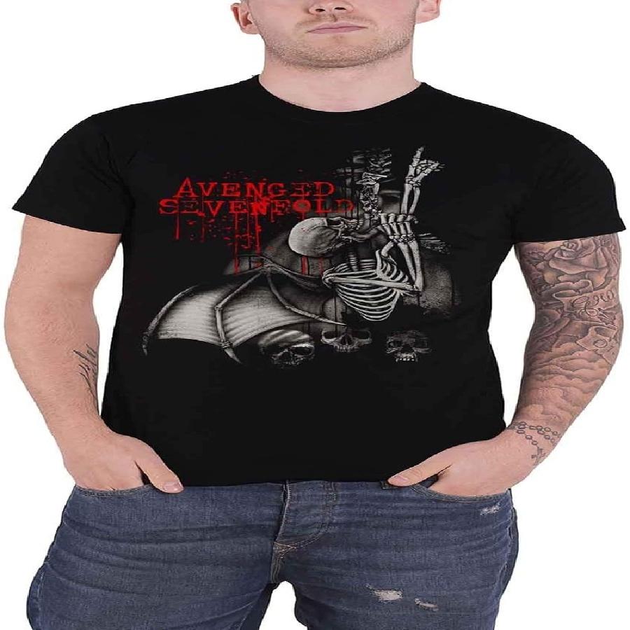 Футболка Avenged Sevenfold Spine Climber Логотип группы Официальная Мужская Черная Размер M XXXXXL