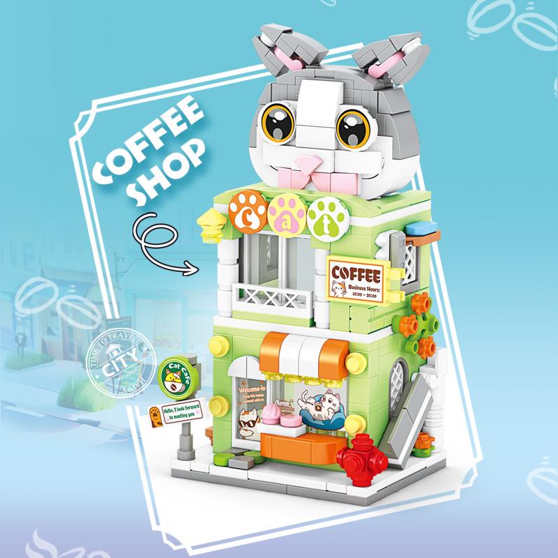 Keeppley City Model Building Blocks - Street View Series, Compatible with Lego, for Kids, Assembly Toy Set, Gift Box