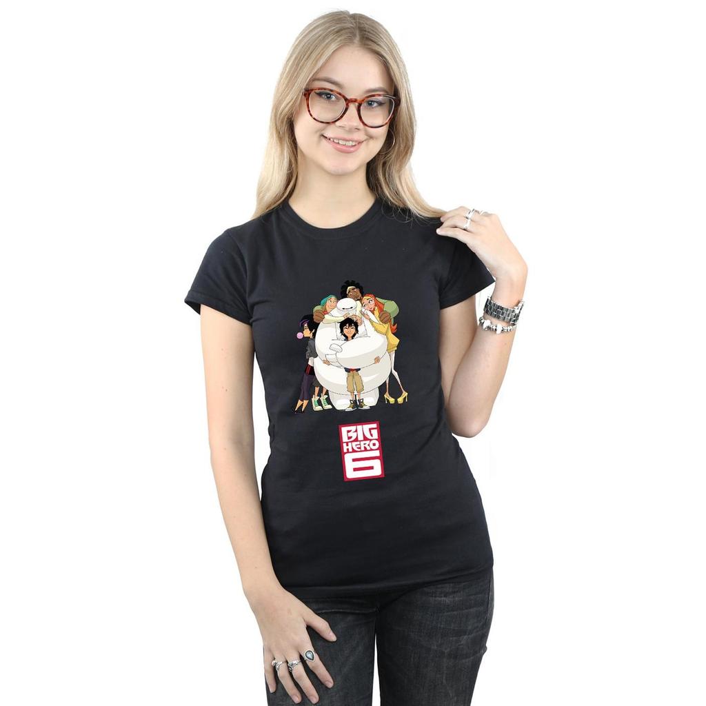 Disney Womens/Ladies Big Hero 6 Baymax Hug Cotton T-Shirt