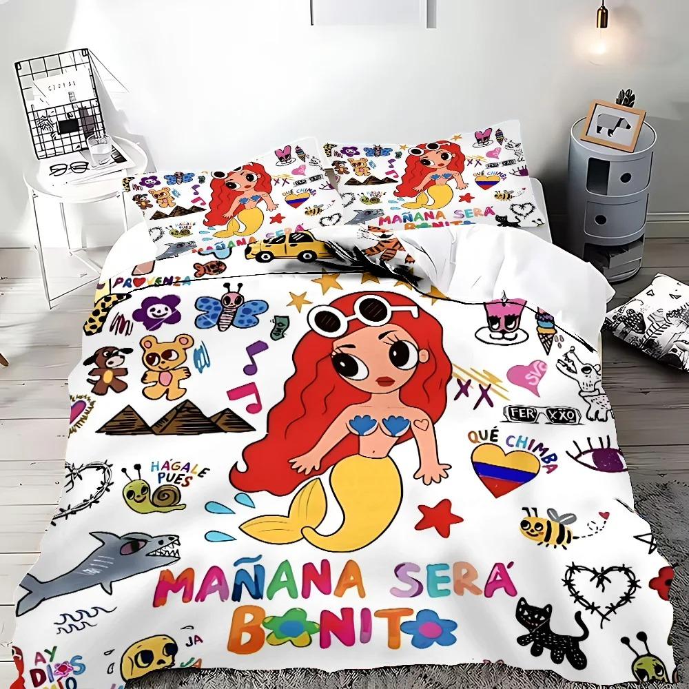 Exquisites 3D-Bettwäscheset mit Karol Gs neuem Albumcover „Manana“ – Bettbezug, Bettdecke, Geschenk für Kinder, Mädchen und Jungen