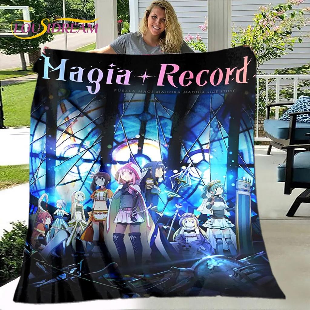 Puella magi madoka magica Kreslená měkká plyšová přikrývka, flanelová přikrývka přikrývka do obývacího pokoje Ložnice Pohovka Pohovka Piknikový povlak
