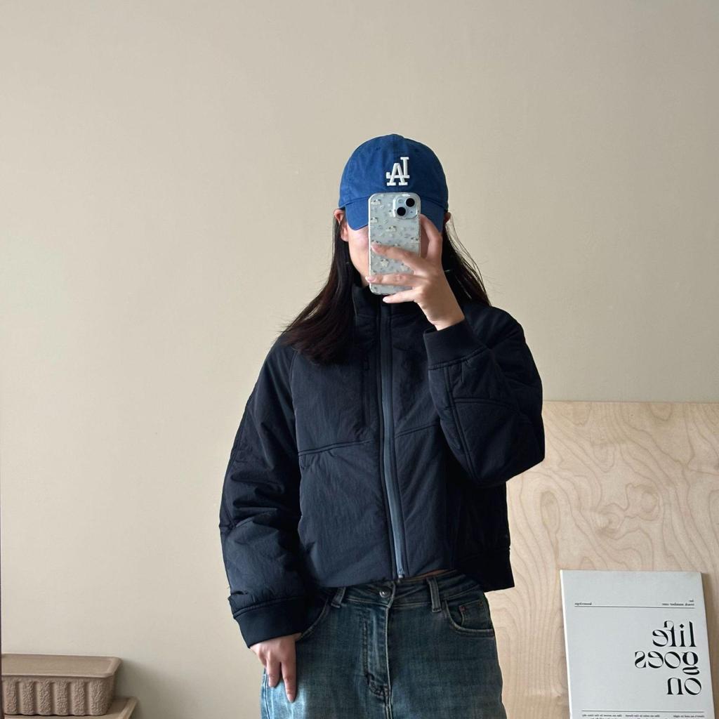 Lulu Women's Cotton-Padded Zip Cardigan with Stand-Up Collar