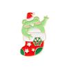 Frog Christmas Delightful Brooch Set Attractive Gold Alloy Pins For Fashion Accessories