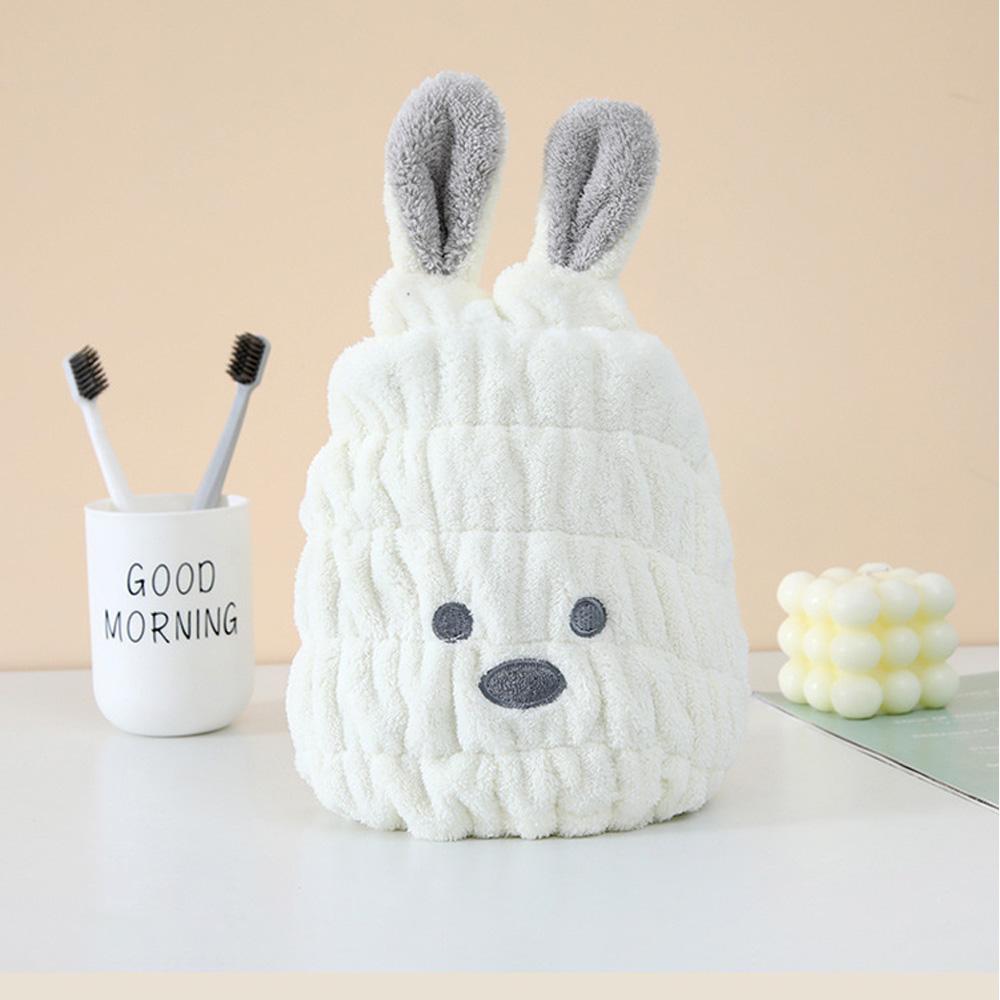 Household Dry Hair Cap Microfiber Thick Coral Fleece Absorbent Quick-drying Towe Confinement Cap Women's Bag Turban Shower Cap
