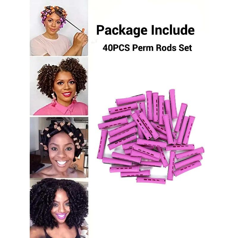10pcs Perm Rods Set Create Natural Waves & Curls Hair Rollers Perfect For DIY Hairdressing & Styling Hair Tools, Hair Products For Barber Salon