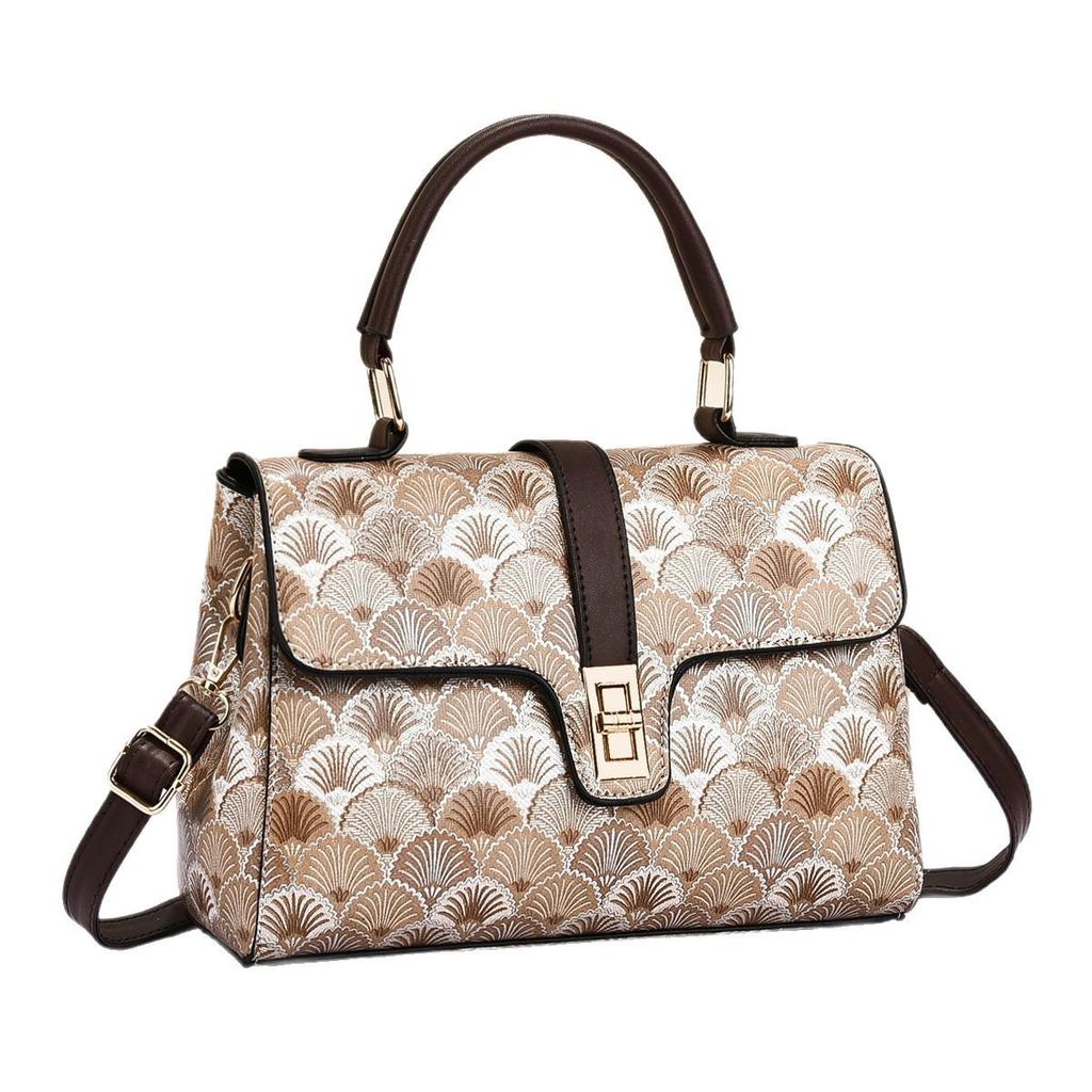 Senior Women's Bag New Hot Classic Printed Small Square Bag with Casual Single Shoulder Crossbody Bag Trend