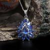 Gorgeous Luxury Natural Kyanite 4.25ct Pendant 925 Sterling Silver Necklace Fine Jewelry for Women Anniversary and Banquet Gifts