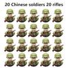 20Pcs/Set WW2 Military Soldier Array Soviet US UK France Japan Canada Italy China Building Blocks Action Figure Bricks Kids Toy