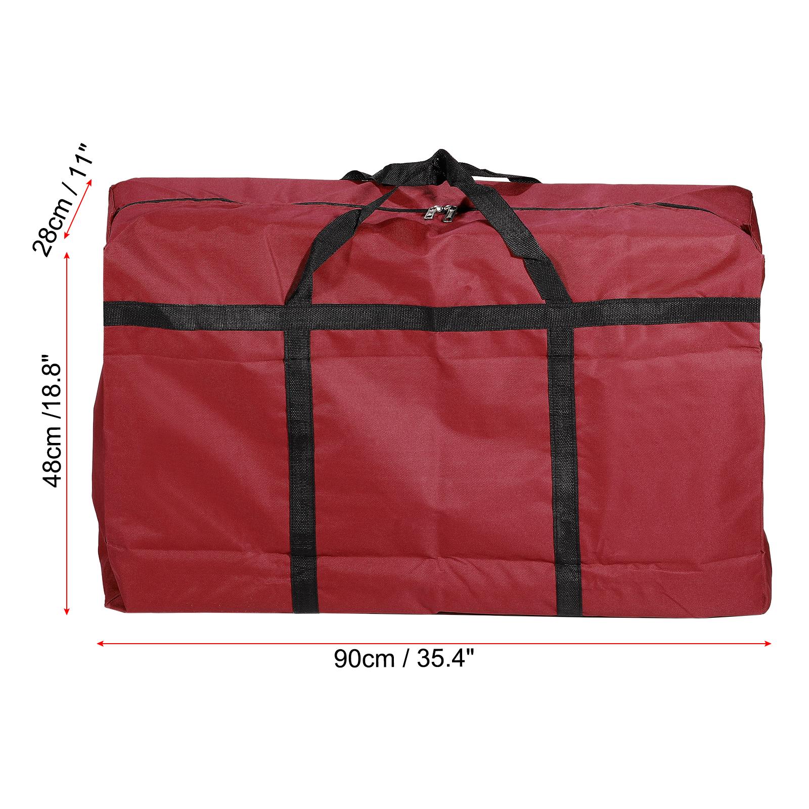 

Сумка-тоут для хранения с молниями, вместимость 125 л, складные прочные сумки-тоут для переезда для постельного белья и одежды красный