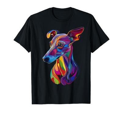 Whippet Dog Motif Pet Artwork Whippet T-Shirt