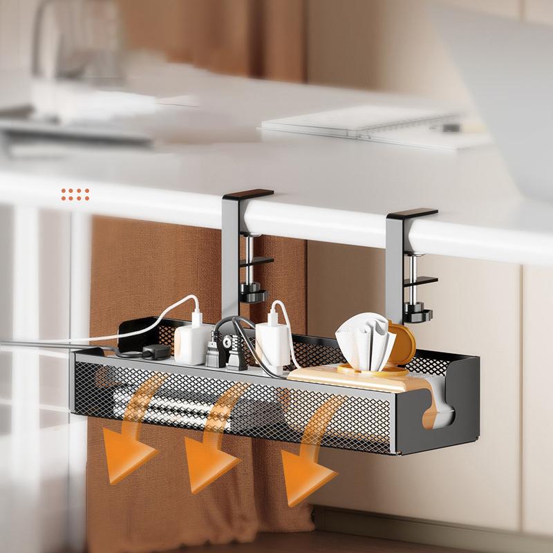 Organizador de Cables Estante de Almacenamiento Bajo Mesa Bandeja para Gestión de Cables Regletas Almacenamiento de Cables Organizador Bajo Mesa Ahorradores de Espacio