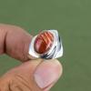 Red Snakeskin Jasper Ring 925 Sterling Silver Ring Original Gemstone Ring Handmade Jewelry Amazing Ring Gift For Love Available In Ring Size