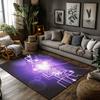 Tuniu Futuristisches Leiterplattenmuster Teppich, Rutschfeste Bodenmatte für Zuhause, Dekorativer Teppich für Schlafzimmer Wohnzimmer