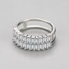 Tancise Classic 925 Sterling Silver  Zircon Ring Ladies Jewelry Wedding Promise Party Gift
