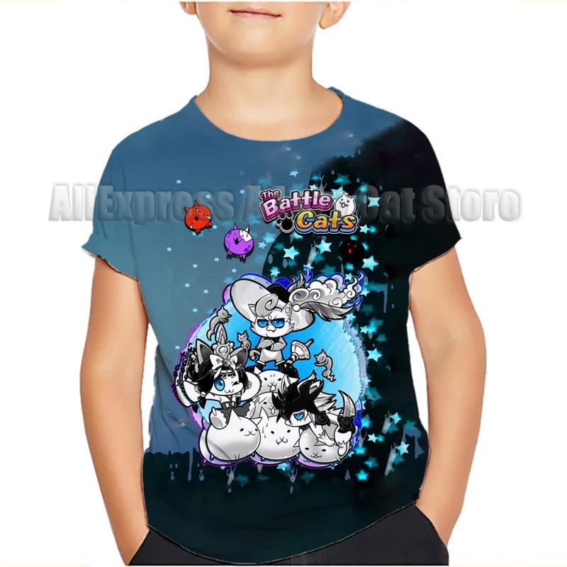 Game The Battle Cats T Shirt Banban Garden O-Neck Tshirt Cartoon Tops Tees Children Anime T-shirt Summer Clothes Camiseta