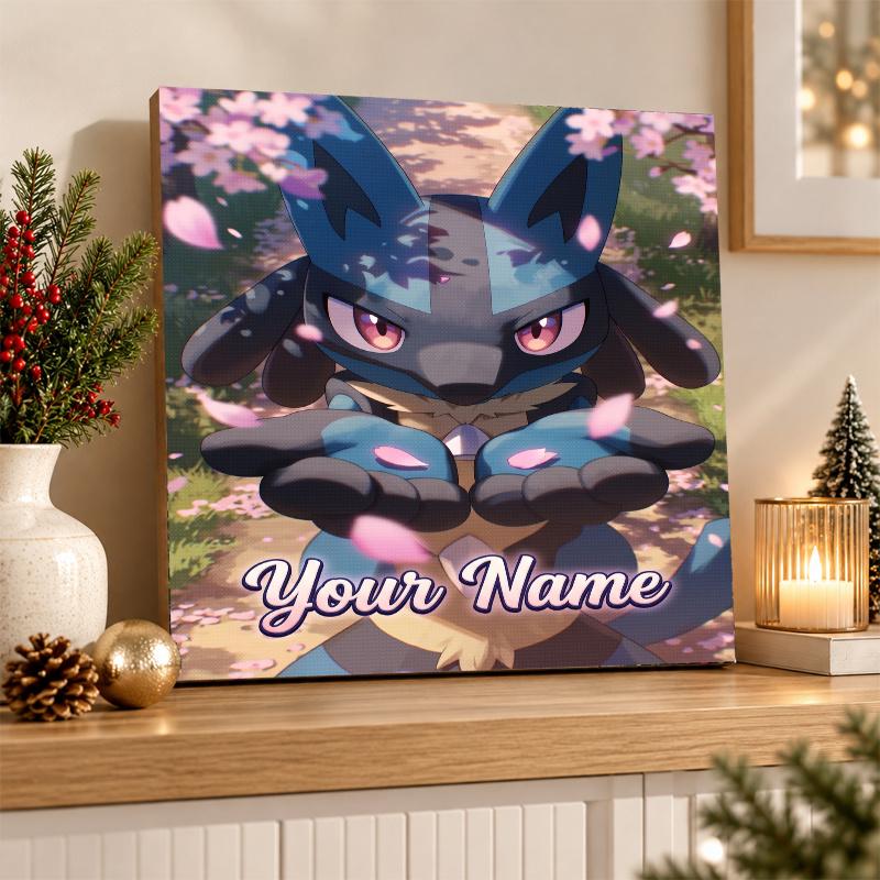 Lucario Custom Name Diamond Painting Personalized 5D Full Drill DIY Diamond Art Home Decor