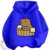 Loose Comfy Spring Autumn Hoodie Capybara Trendy Animal Motif Casual All Match Streetwear For Kids