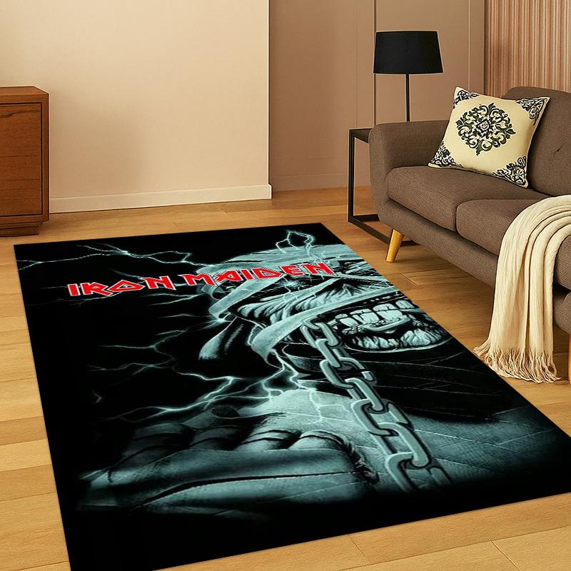 

3D I-Iron Maiden Metal Band Carpet Rug for Bedroom Living Room Sofa Playroom Doormat Home Decor,Kid Game Area Rug Non-slip gift 40x60cm