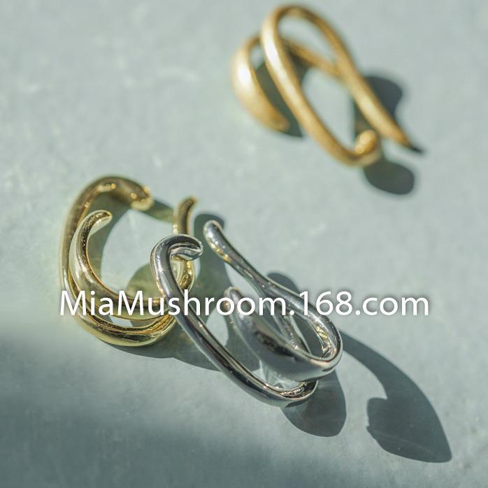 Japanese Matte Metal Line Ear Cuff - Distressed Wind Design for Women (No Piercing Needed)