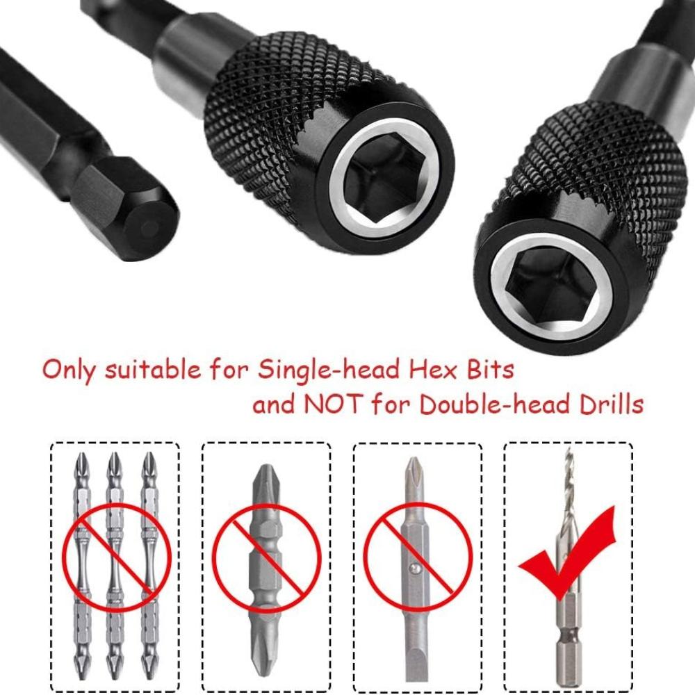 1/4” Hex Shank Quick Release Magnetic Drill Bits Holder Socket Screwdriver Impact Driver Drill Extension Bit Chuck Adapter Tool
